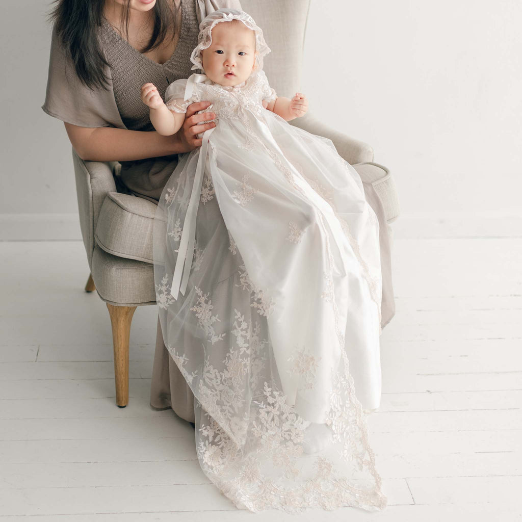 Kristina Heirloom Christening Gown – Baby Beau and Belle
