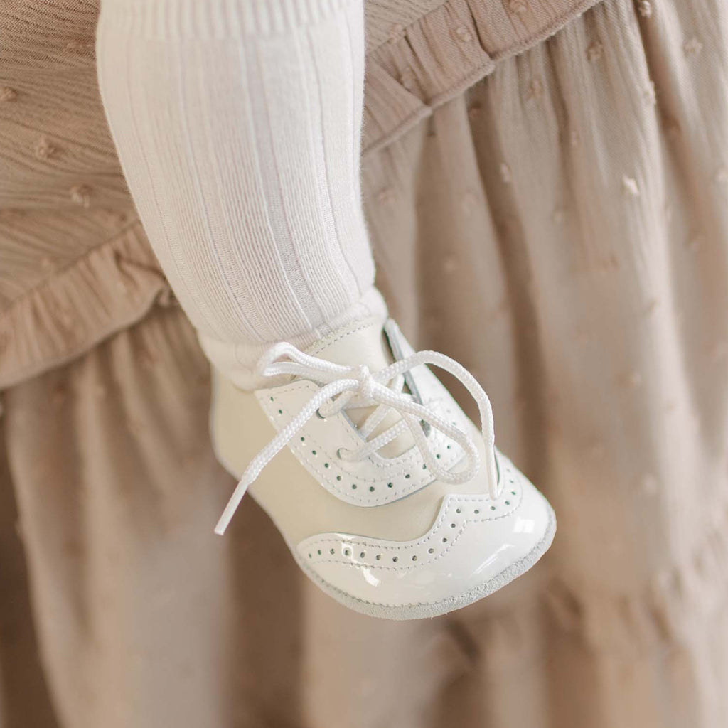 Baby Boy Ivory Wingtip Shoes │ Baby Beau & Belle – Baby Beau and Belle