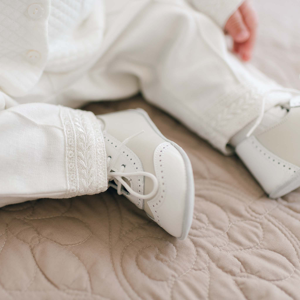 Baby Boy Ivory Wingtip Shoes │ Baby Beau & Belle – Baby Beau and Belle