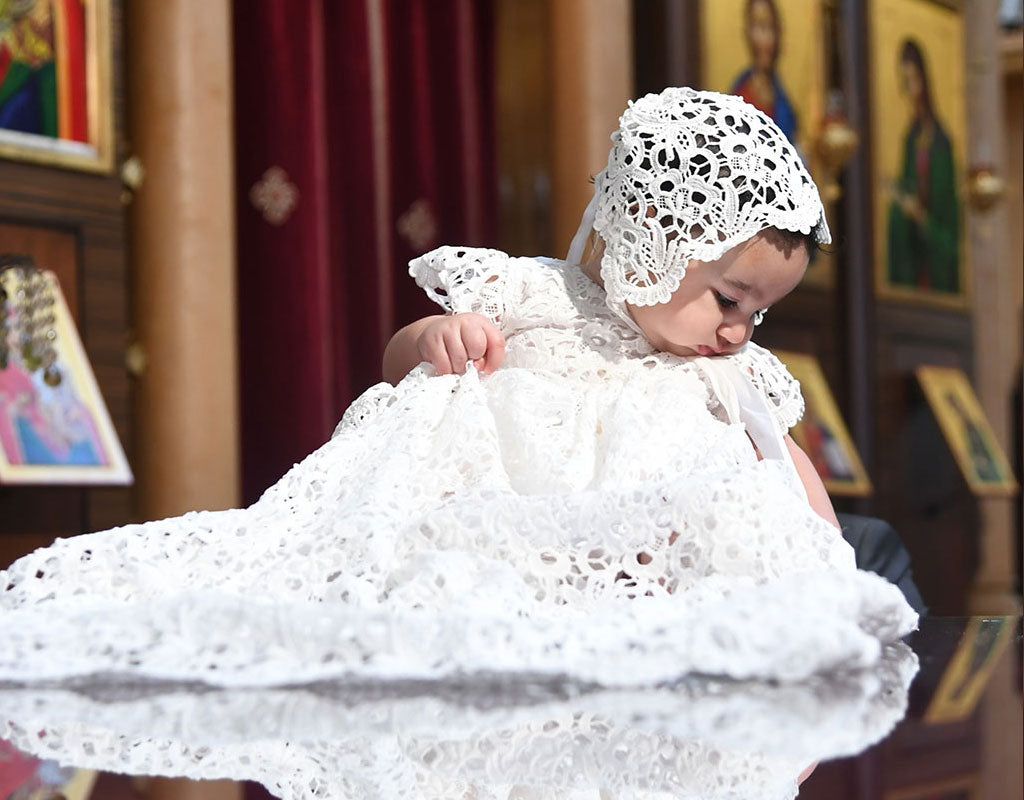 Zoya's Baptism in Lebanon | Lola Christening Gown & Bonnet