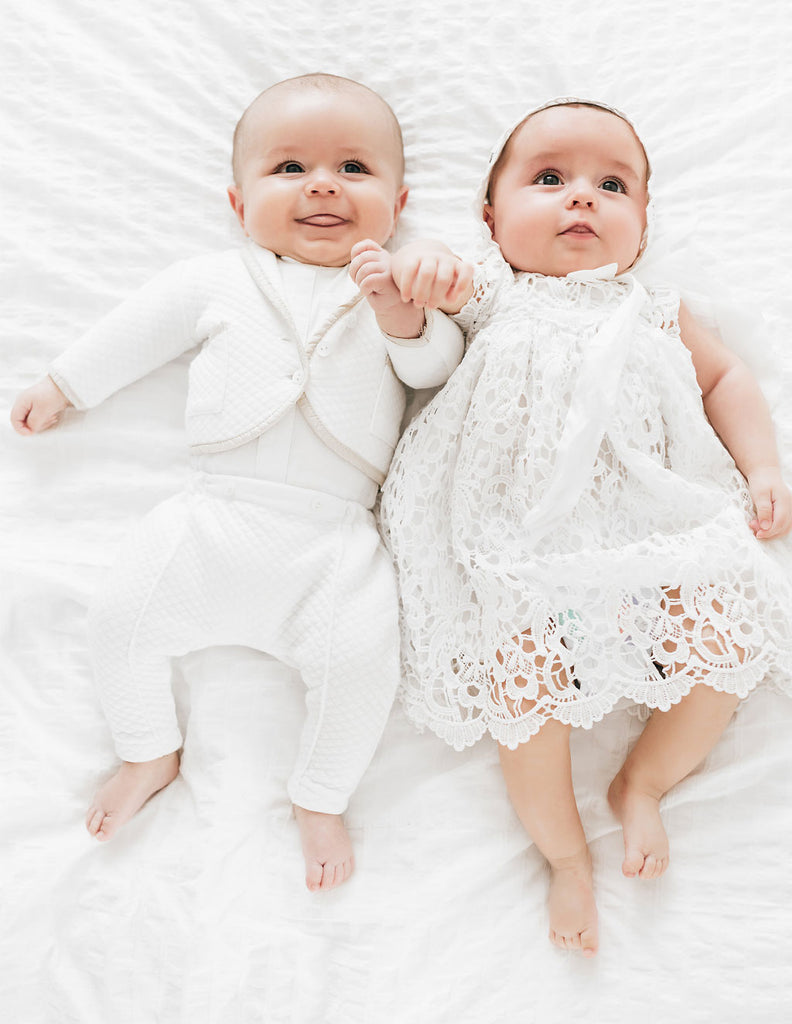 Twins Blessing Day | Lola Dress & Liam Suit