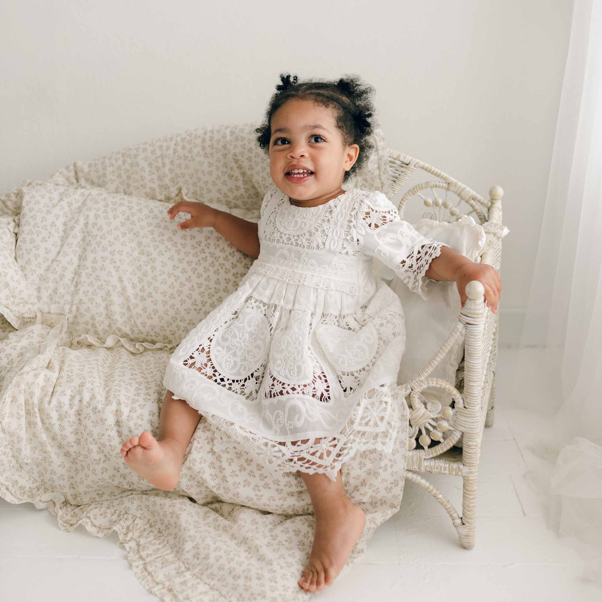 Adeline Lace Dress & Bloomers at Baby Beau & Belle Adeline Lace Dress & Bloomers at Baby Beau & Belle