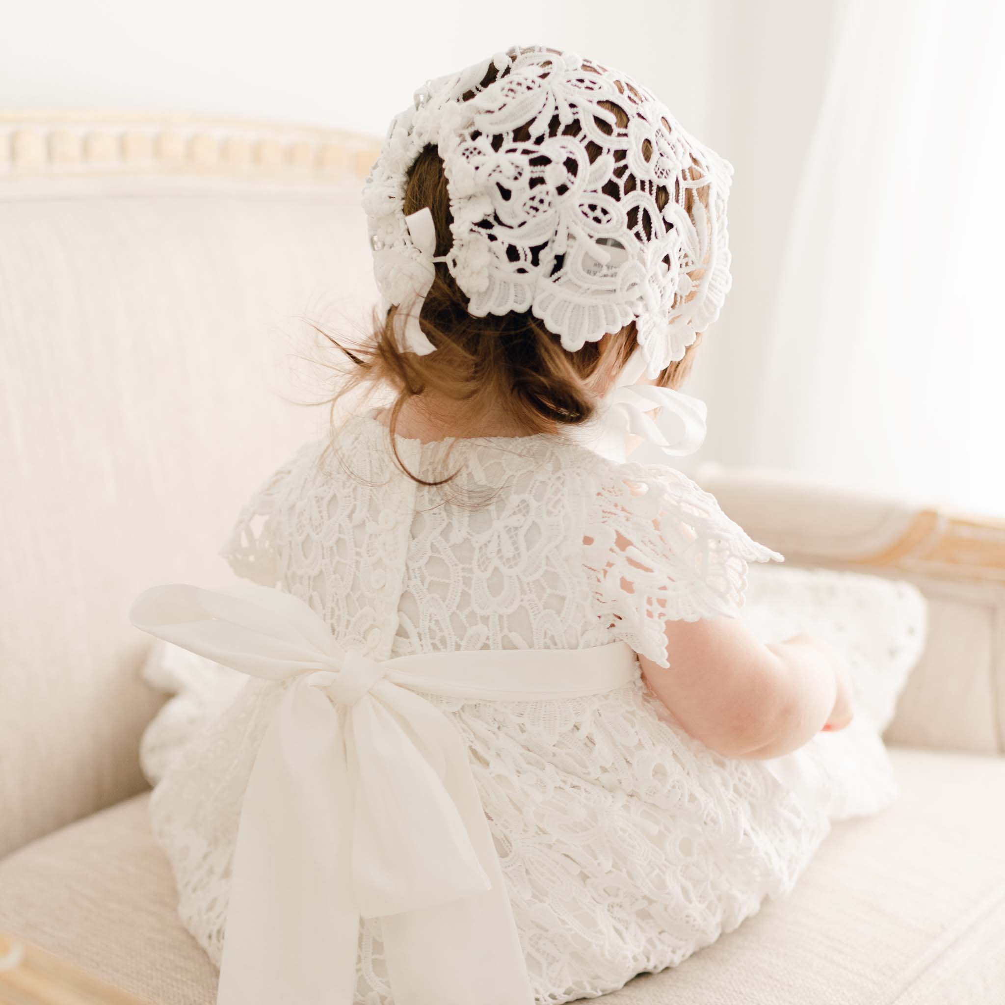 newborn white christening dress Lola Christening Gown at Baby Beau & Belle