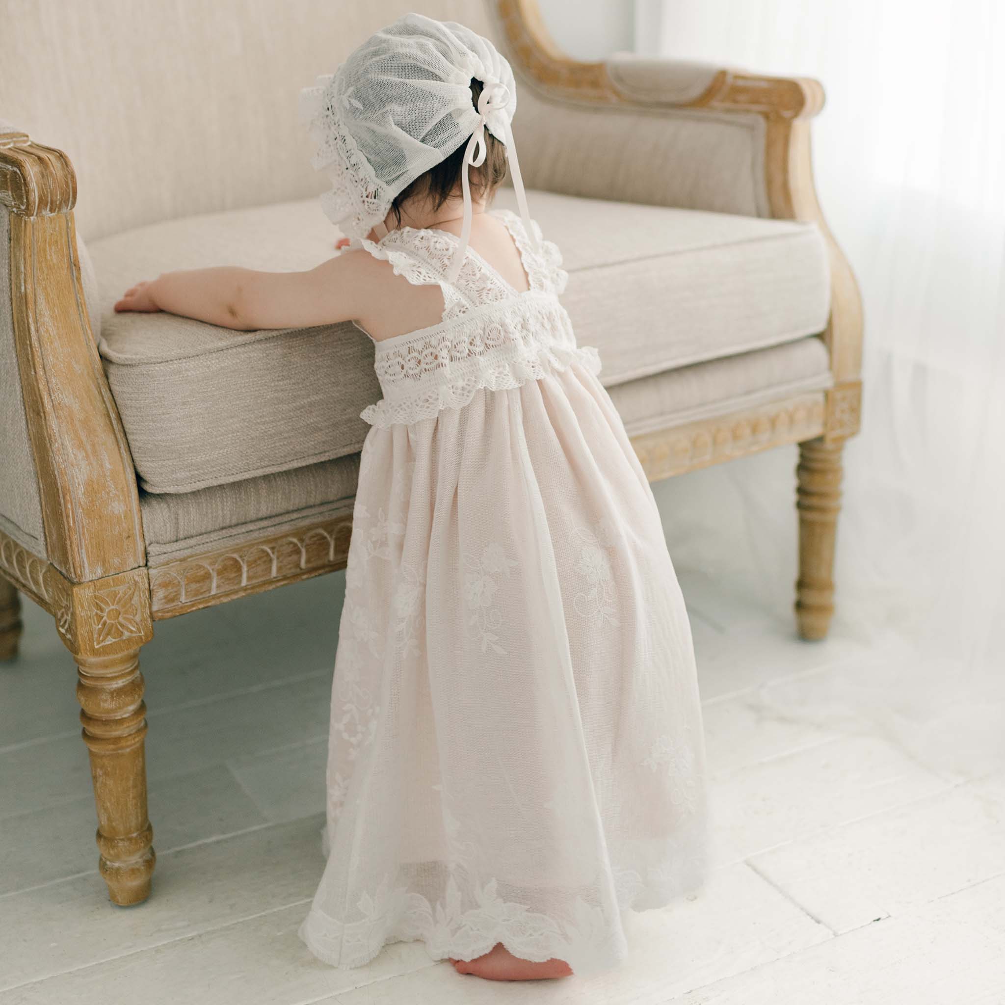Charlotte Christening Gown & Bonnet at Baby Beau & Belle Charlotte Christening Gown & Bonnet at Baby Beau & Belle