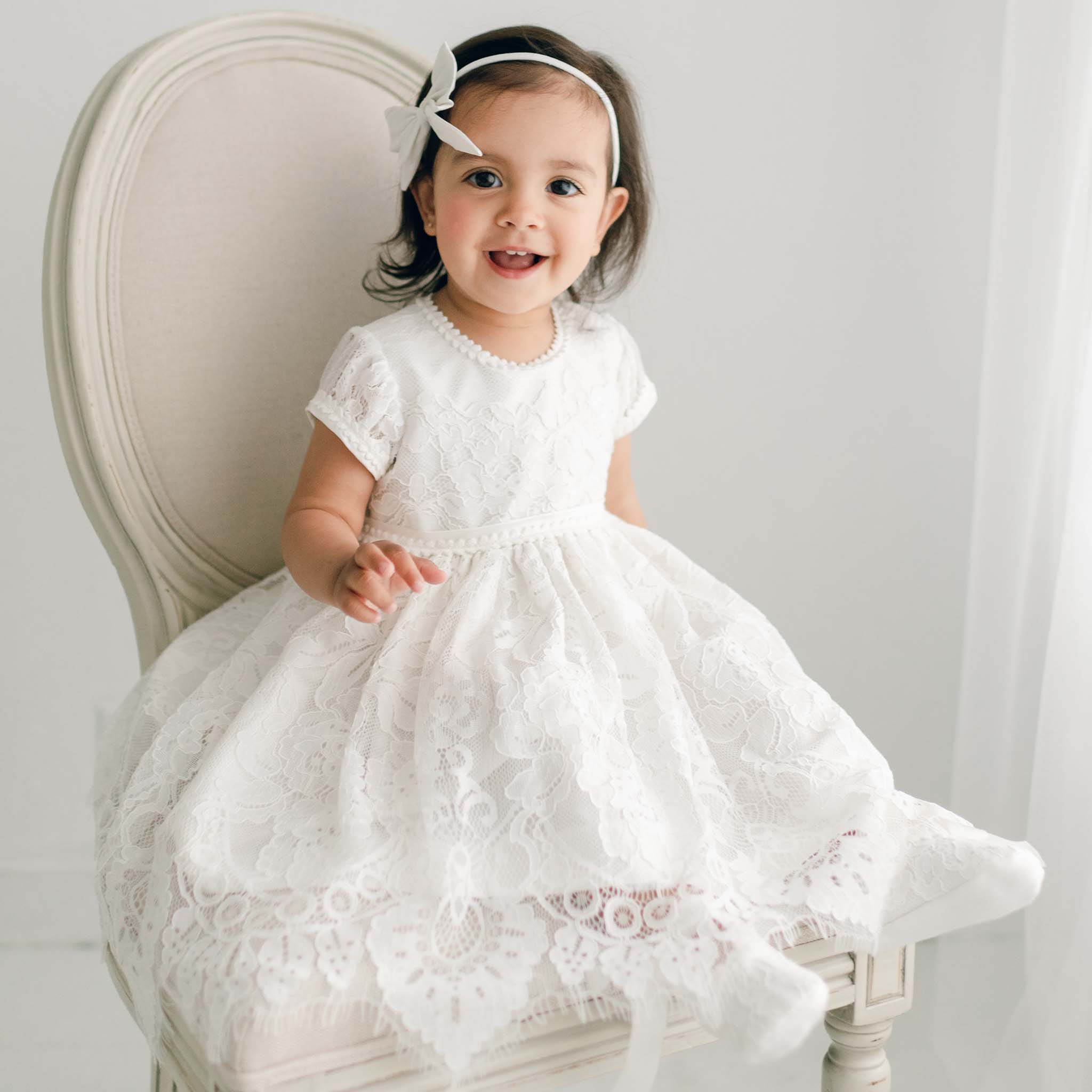 Pamina Augusta - Baby Girl Christening Dress in Size 6-18 Months/Ivory Size 6 Months / Ivory