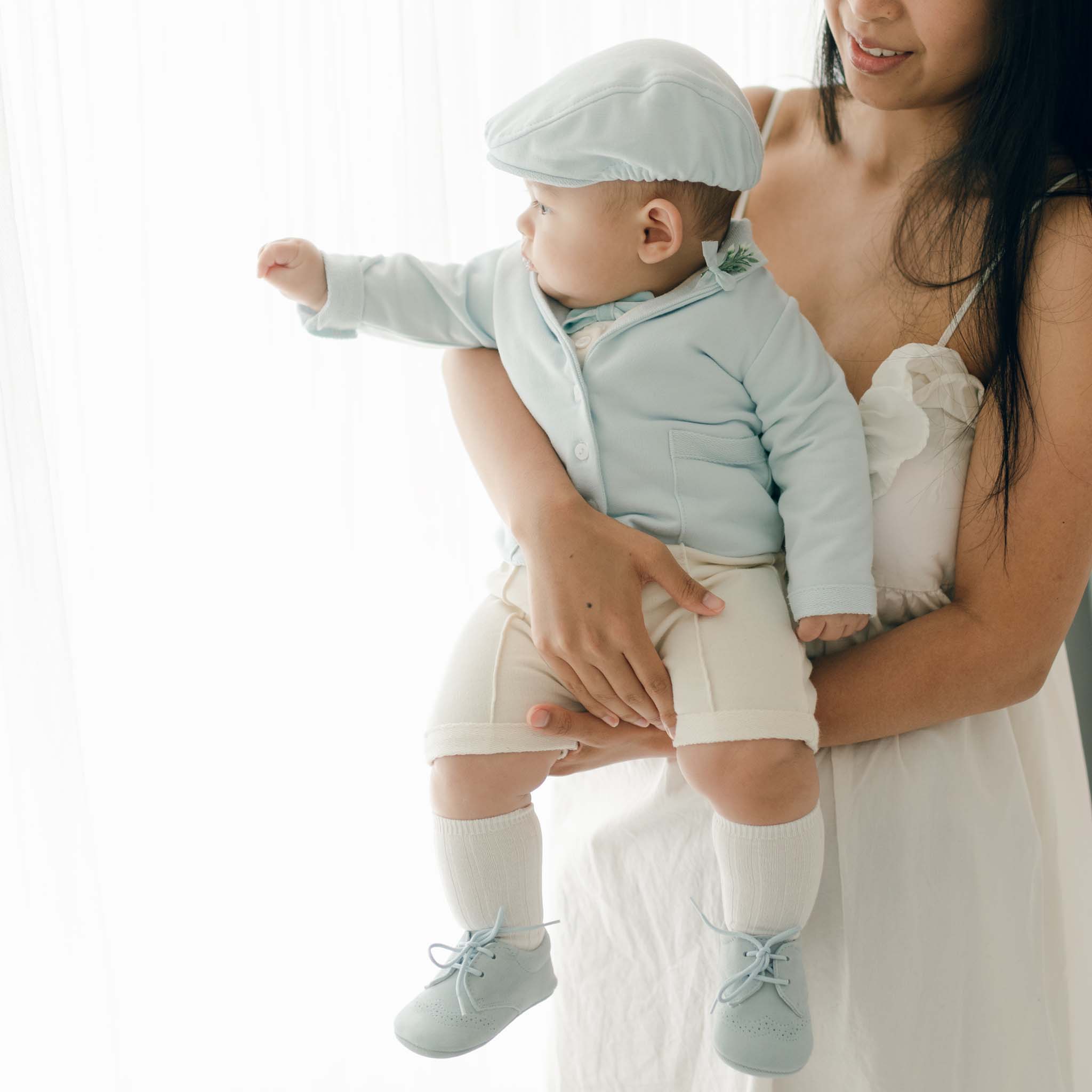 Ezra Powder Blue 4-Piece Suit at Baby Beau & Belle Ezra Powder Blue 4-Piece Suit at Baby Beau & Belle