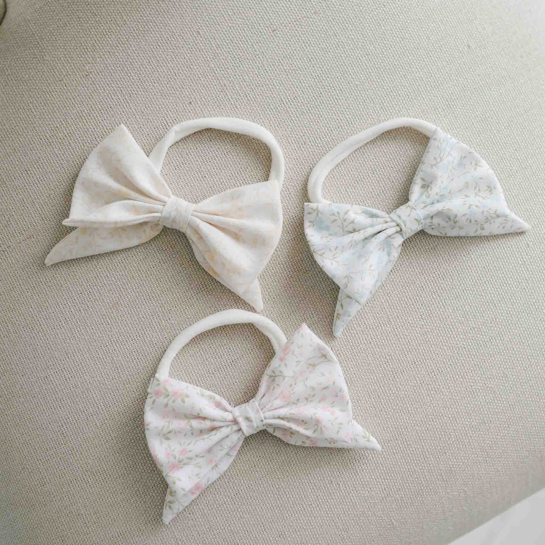 Pastel Floral Bow Headband