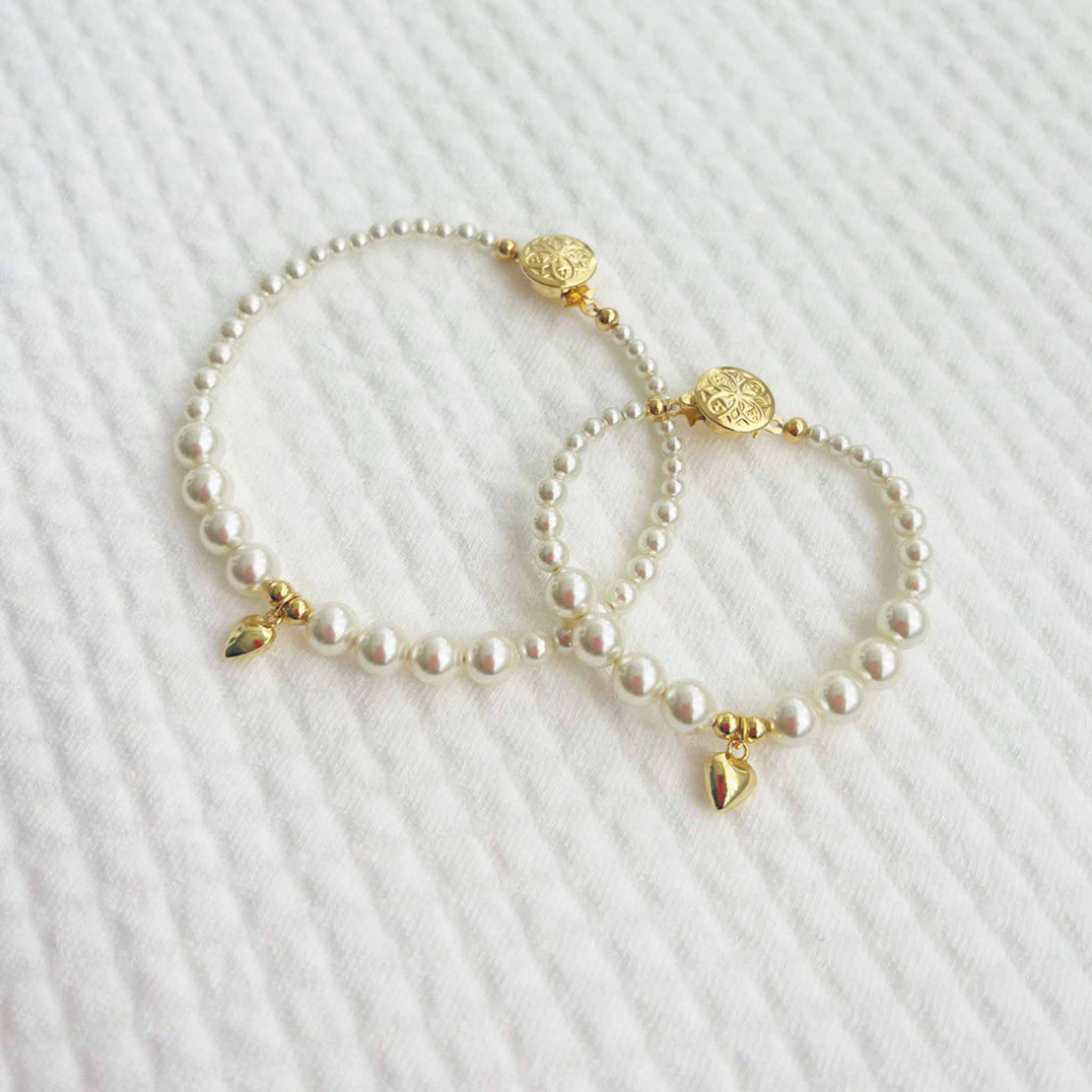 Mom & Daughter Heart Bracelet Set