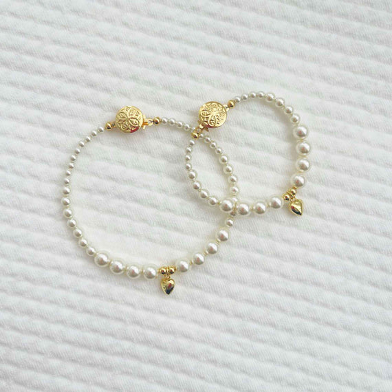 Mom & Daughter Heart Bracelet Set