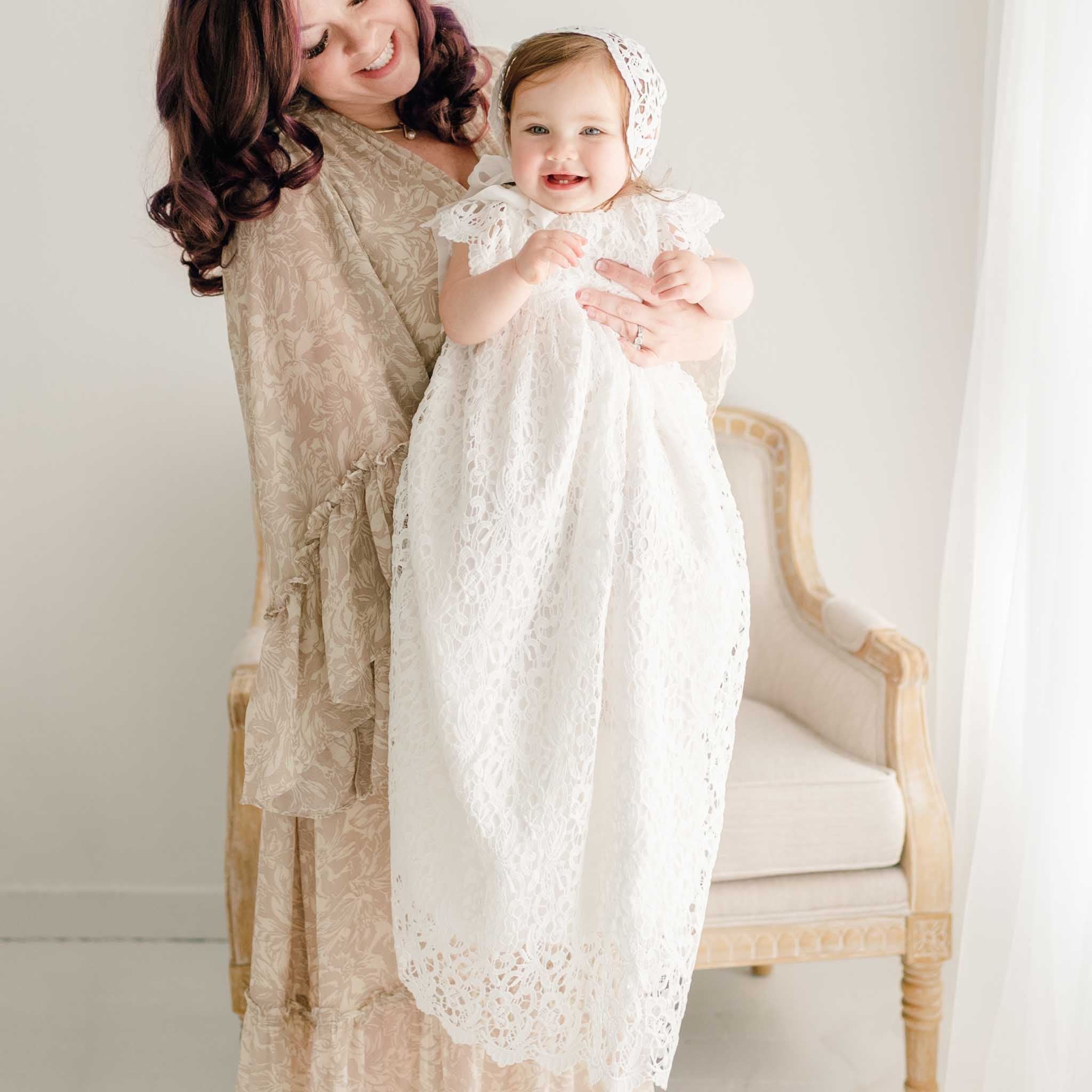 Newborn Girl Newborn Gown - Jessica Christening & Baptism Collection –  Christeninggowns.com