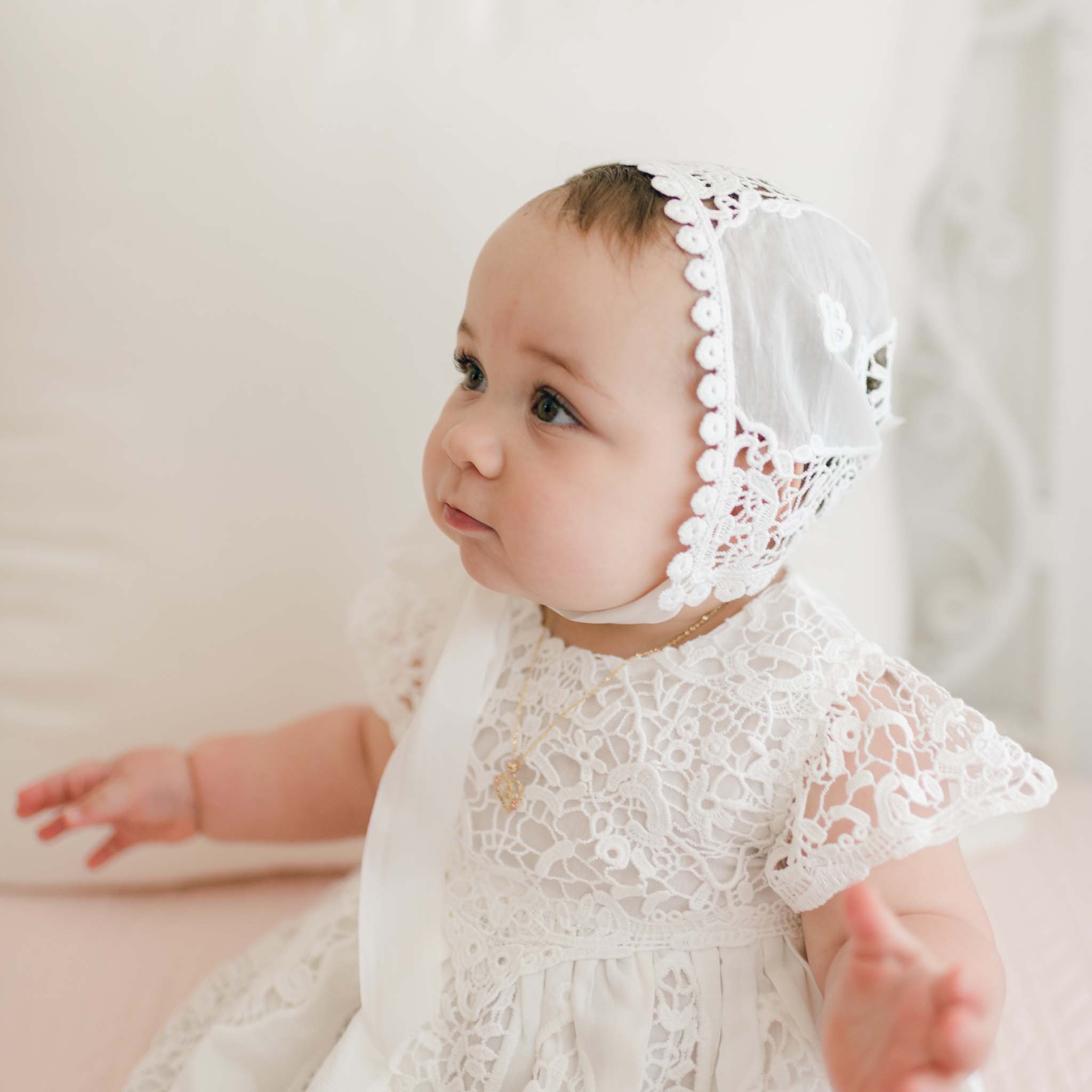 Grace Christening Gown Bonnet – Baby Beau and Belle
