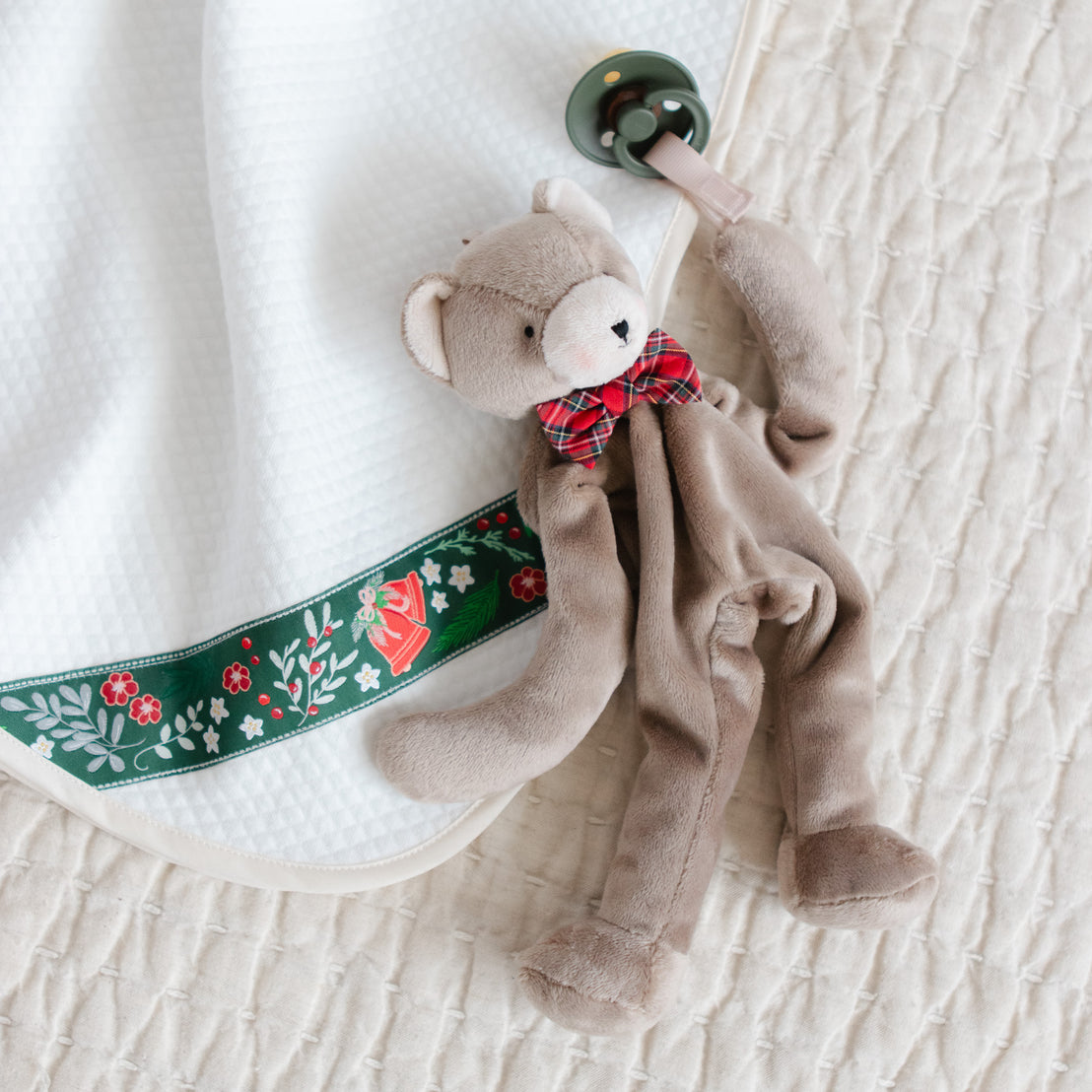 Holiday Silly Bear Buddy | Pacifier Holder