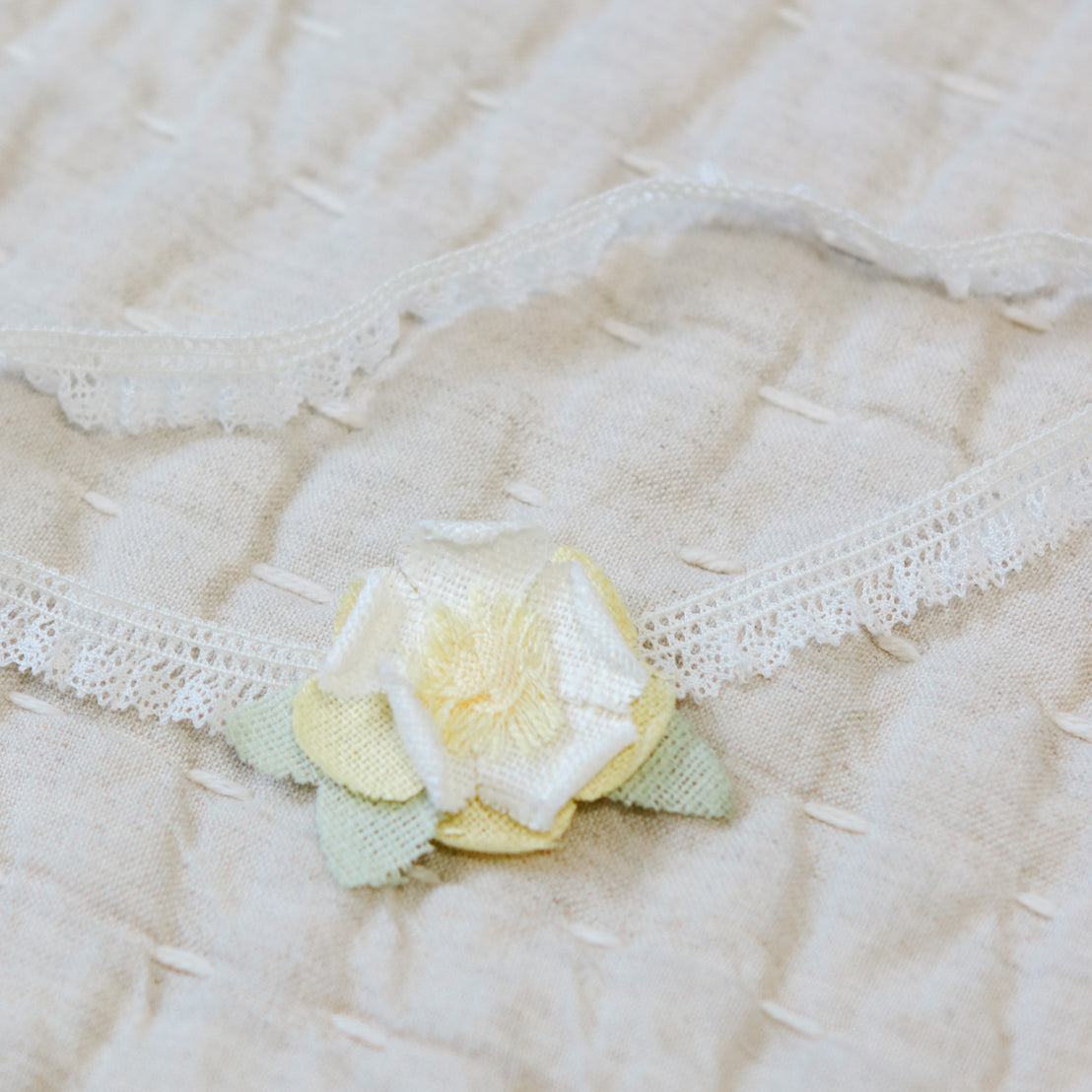 Petite Fleur Yellow Linen Flower Headband