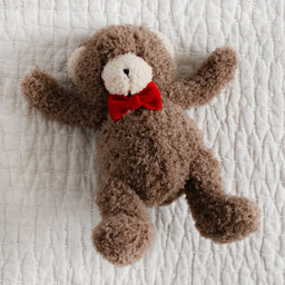 Holiday Velvet Bow Tie Cubby Bear