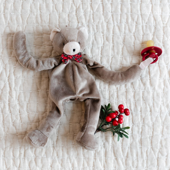 Holiday Silly Bear Buddy | Pacifier Holder