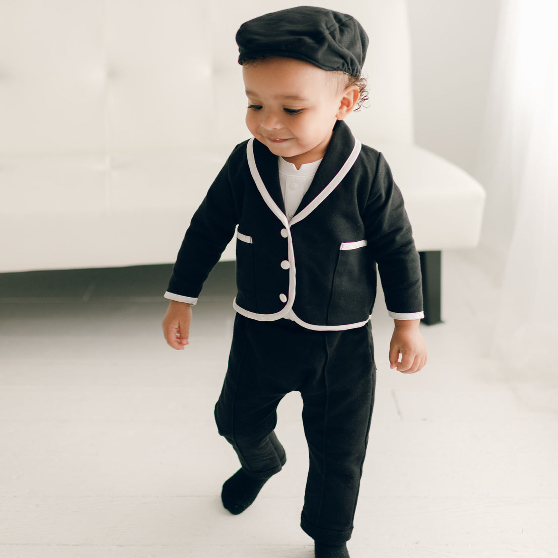 Baby boy's clothing spring and autumn gentleman's birthday suit newborn  party dress soft cotton vest + shirt + pants baby 4-piec