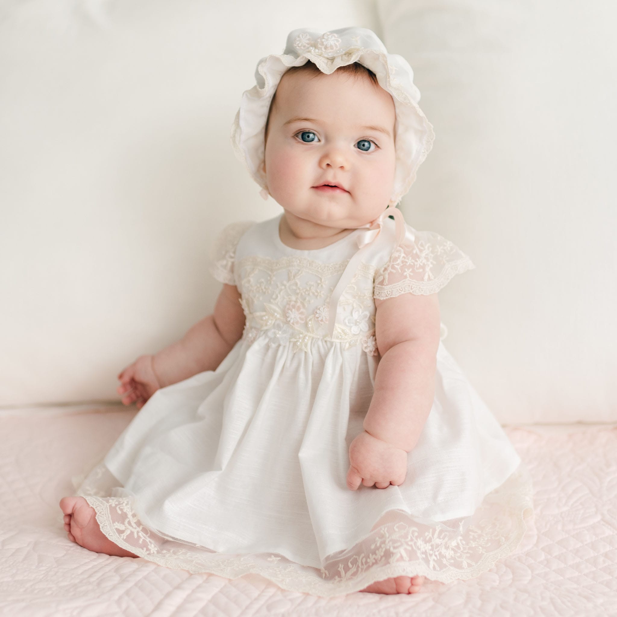 Jessica Linen Dress & Bloomers at Baby Beau & Belle