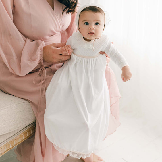 Paty Inc Infant Girls White & Pink Gown | Coming Home Outfits - Hiccups  Children's Boutique