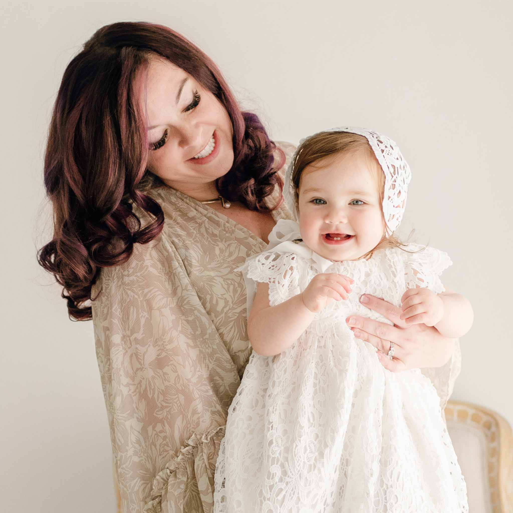 dress baptism mother Lola Christening Gown at Baby Beau & Belle