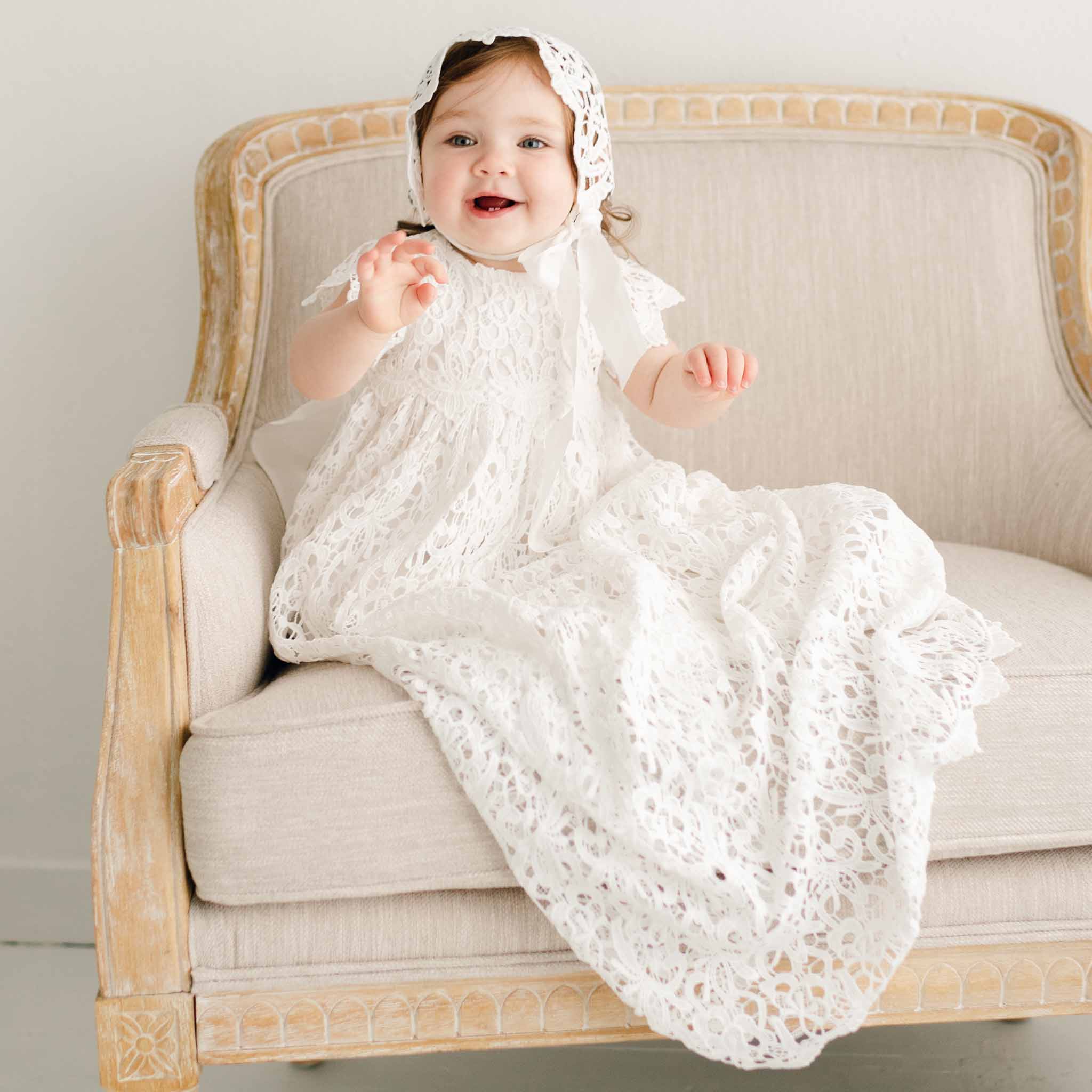 Christening Lace Dress - Lacroix – Elena Collection
