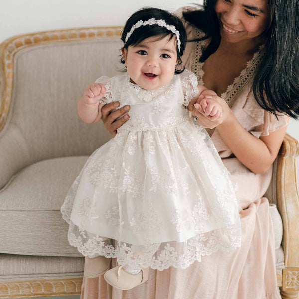 Baby Girl White Lace Wedding Dress Set, Dedication Dress, Baby good Girl Clothing Special Occasion, First Communion Lace Dress, Newborn Gift