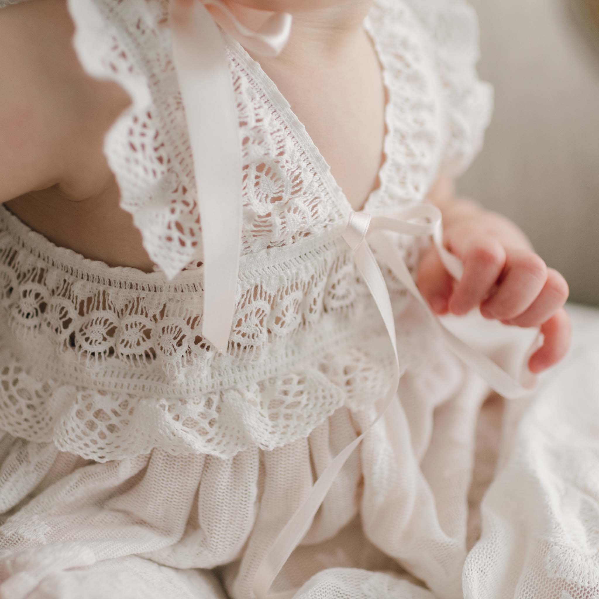 Charlotte Christening Gown & Bonnet at Baby Beau & Belle