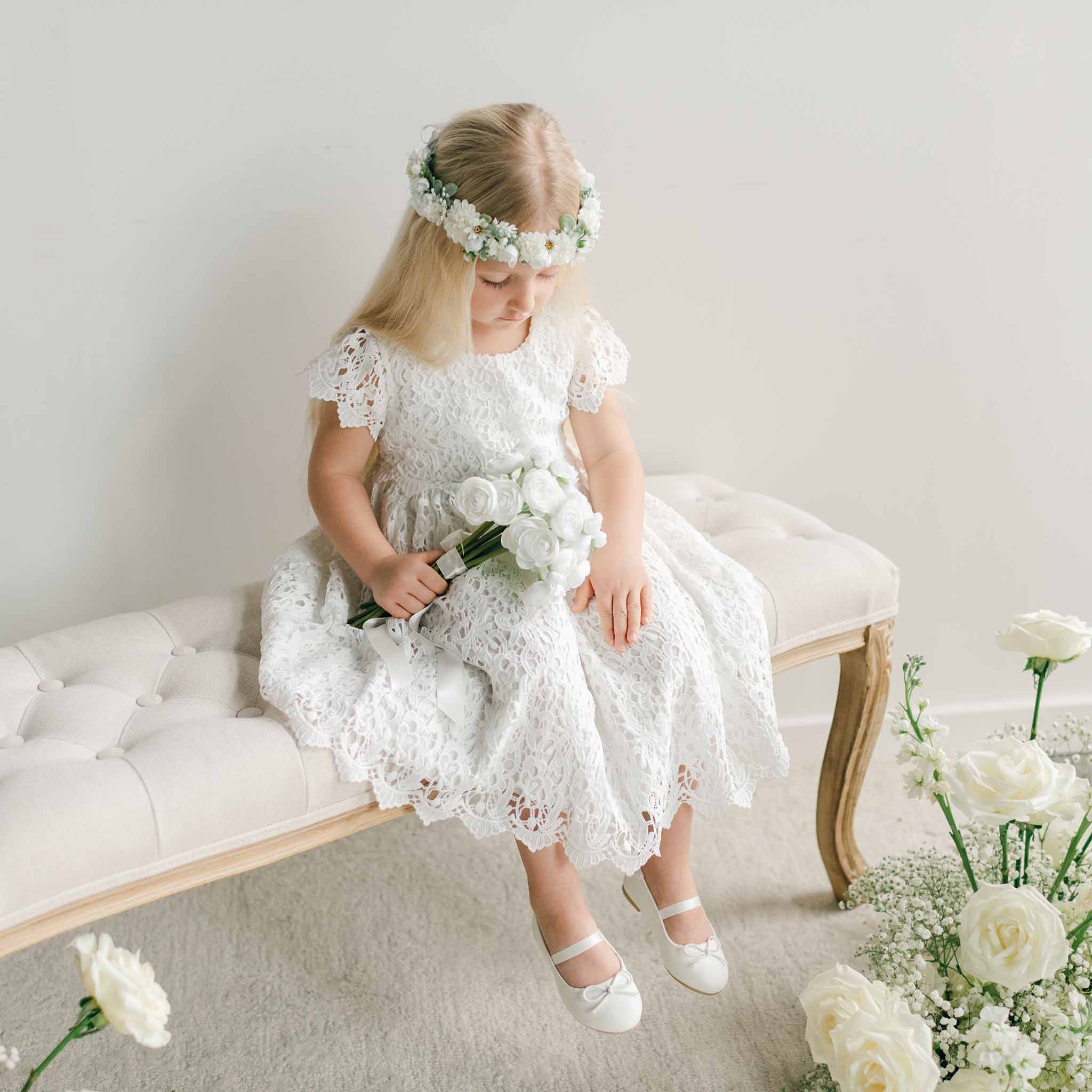 Lola Girls Lace Dress at Baby Beau & Belle