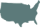 Silhouette of the continental United States in a grayish-blue color on a transparent background.