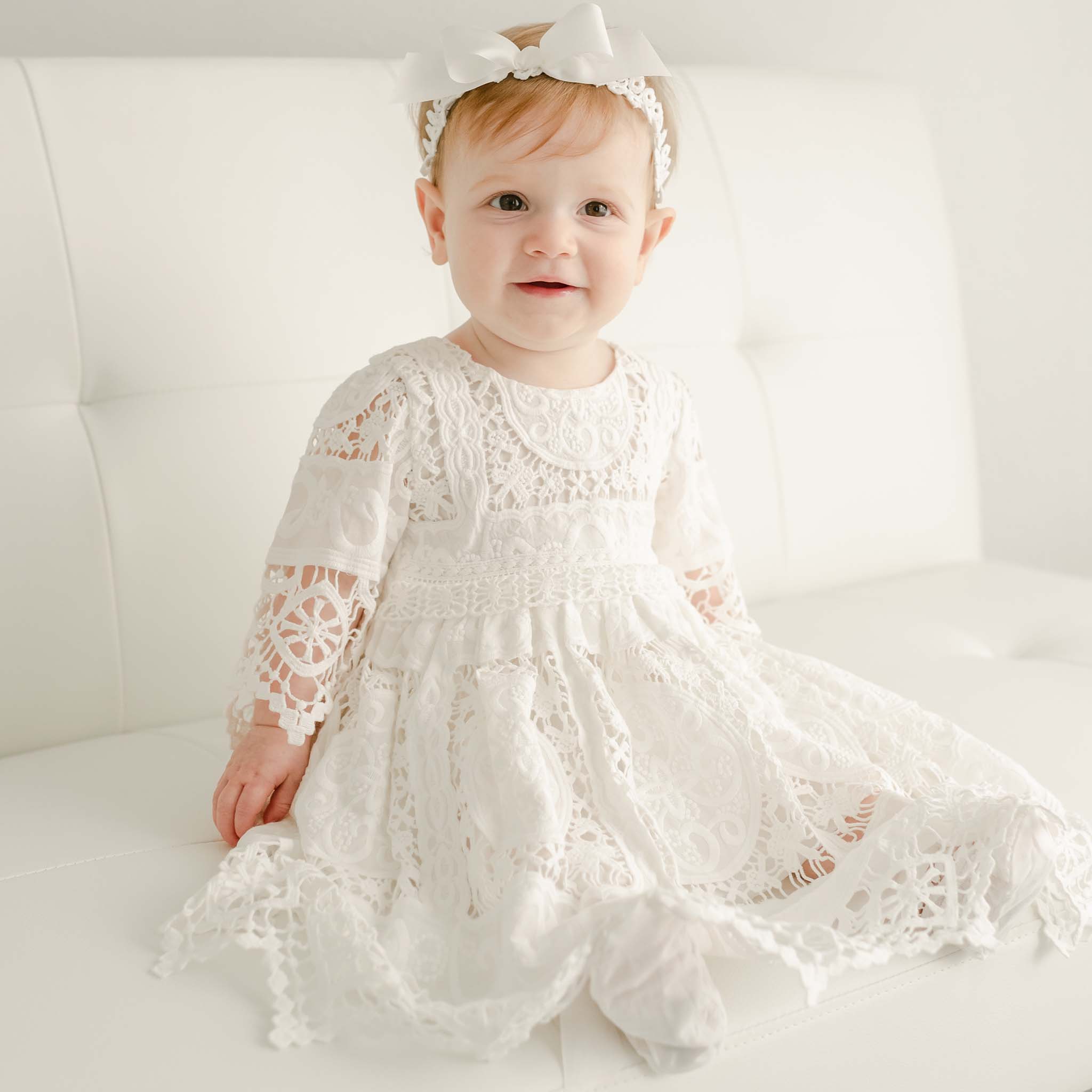 Adeline Lace Baby Dress Baby Beau and Belle Adeline Lace Baby Dress Baby Beau and Belle