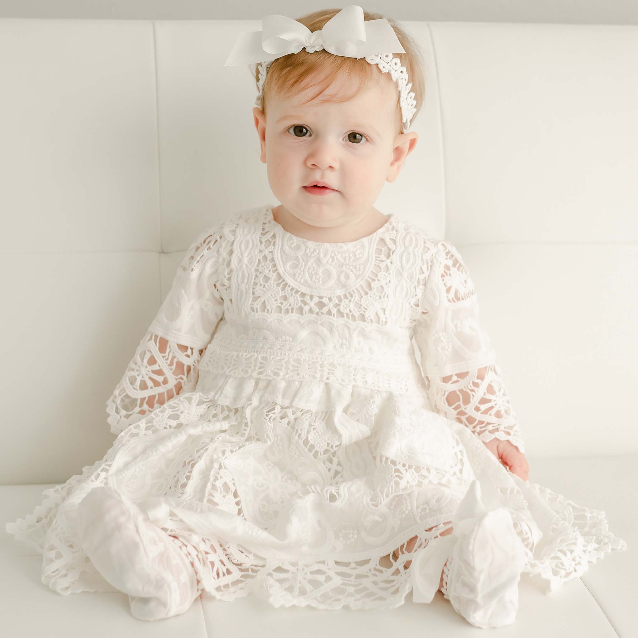Adeline Lace Baby Dress – Baby Beau and Belle