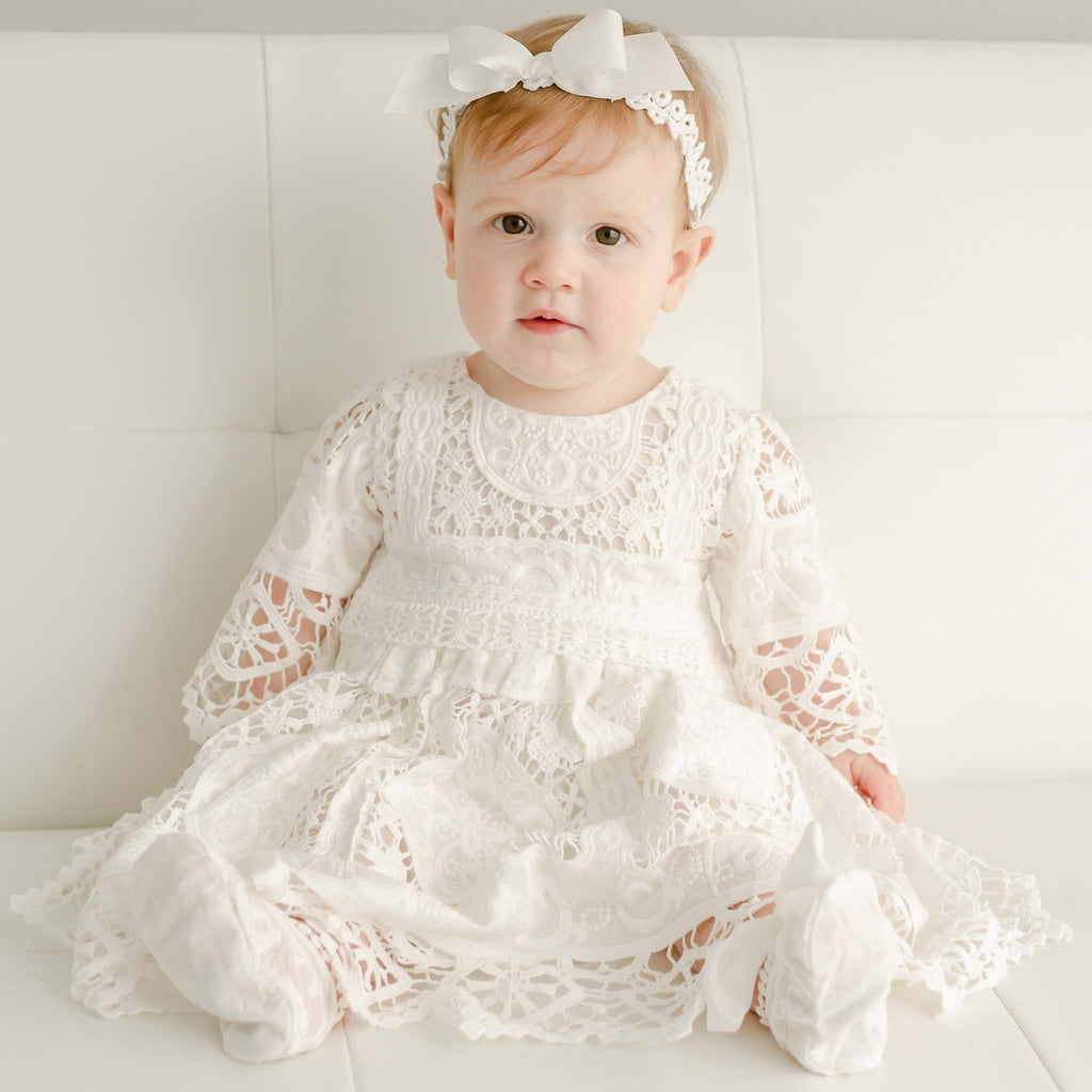 olive green birthday dress Georgina Girls Dress - Olive Green main image 0