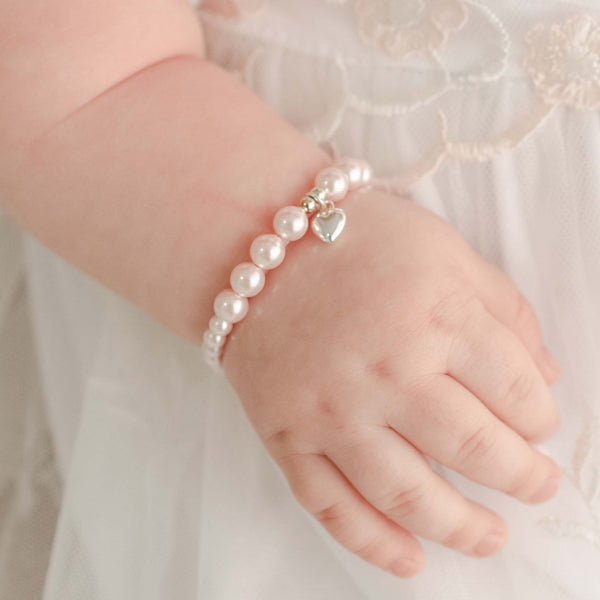 Amazon.com: Baby Crystals 925 Sterling Silver Pink Simulated Pearl Bracelet  for girls, Newborn Baby Bracelets for Infant Girls, Toddler Bracelets and  little Girl Jewelry, Gifts for Teenage Girls: Clothing, Shoes & Jewelry