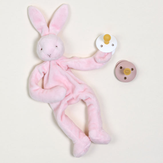 Pink Silly Bunny Buddy & Pacifier