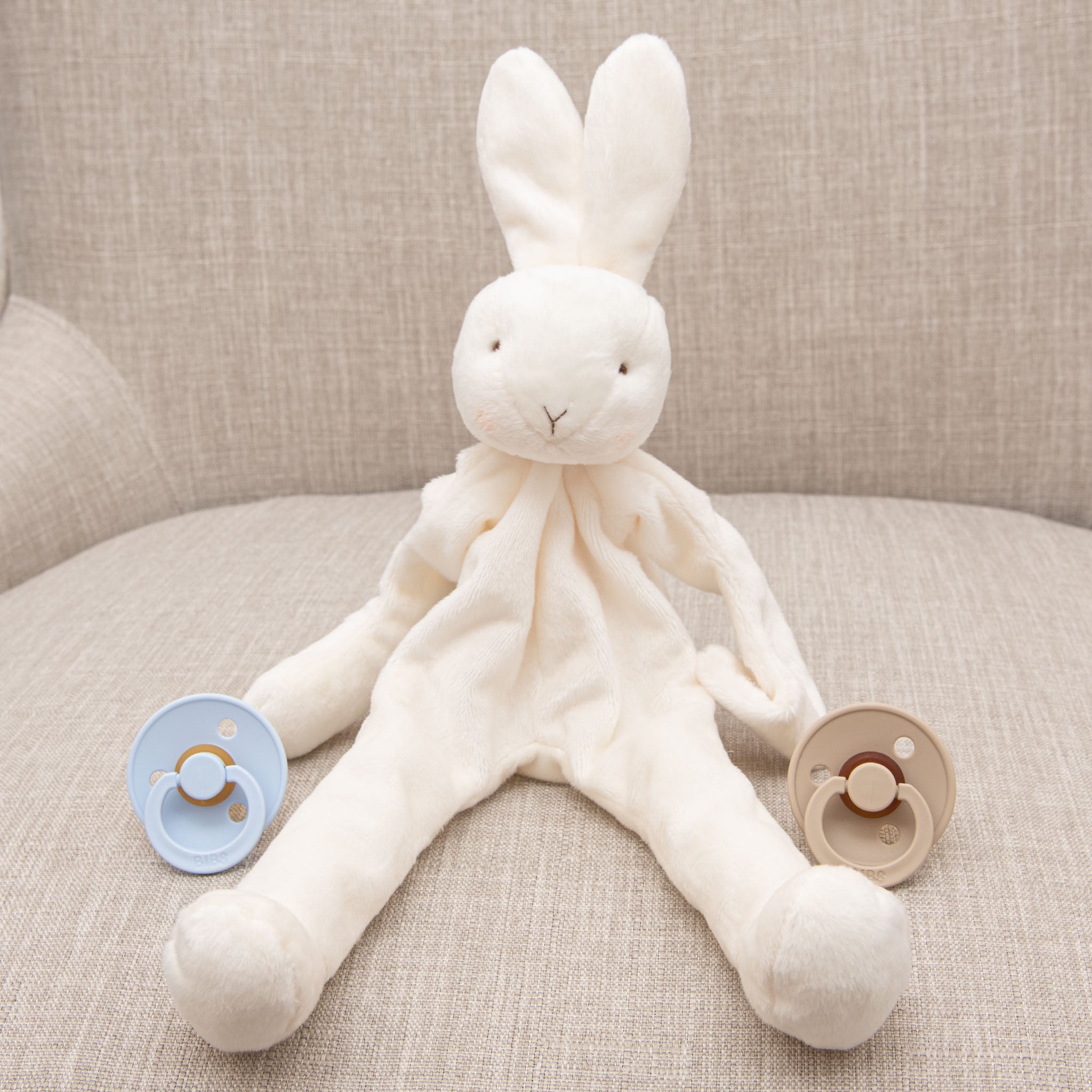 Isla Silly Bunny Buddy & Pacifier – Baby Beau and Belle