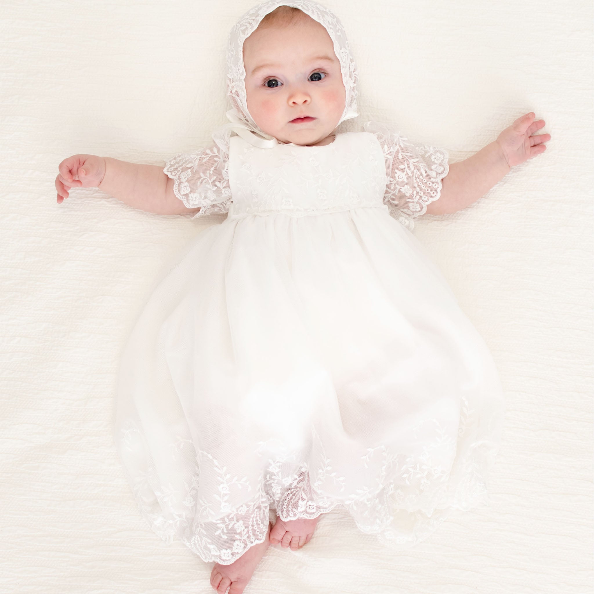 Girl Christmas Dress Toddler Girl Birthday Party Dress White Long Slee –  marryshe