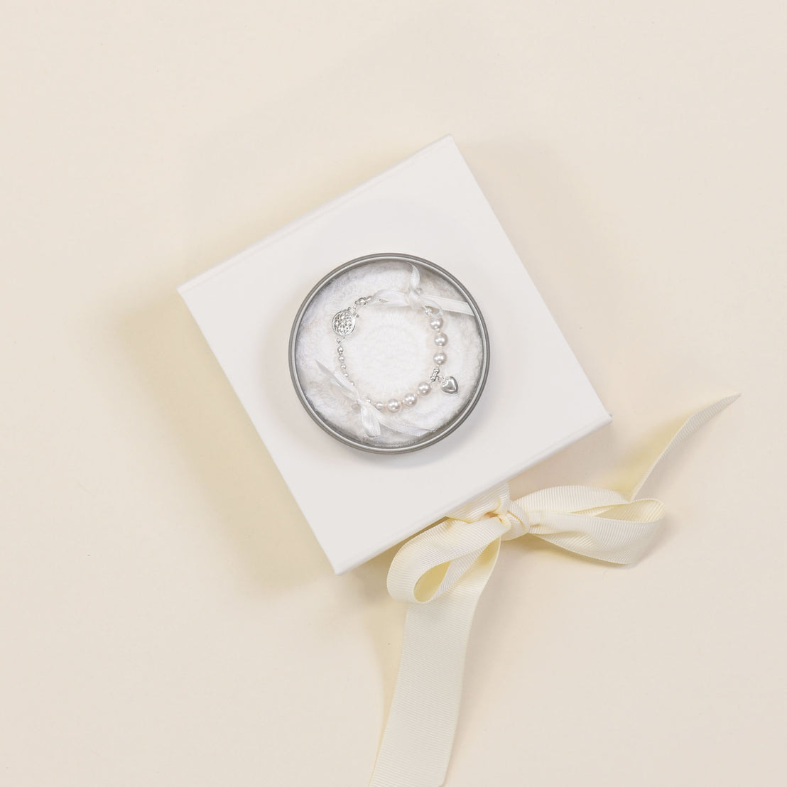 Silver Heart Charm Bracelet & Gift Box
