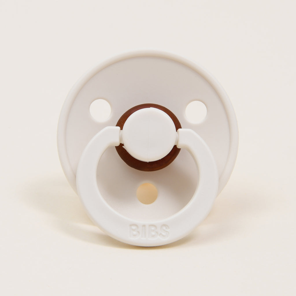 Bibs Pacifier Set | White & Ivory – Baby Beau and Belle