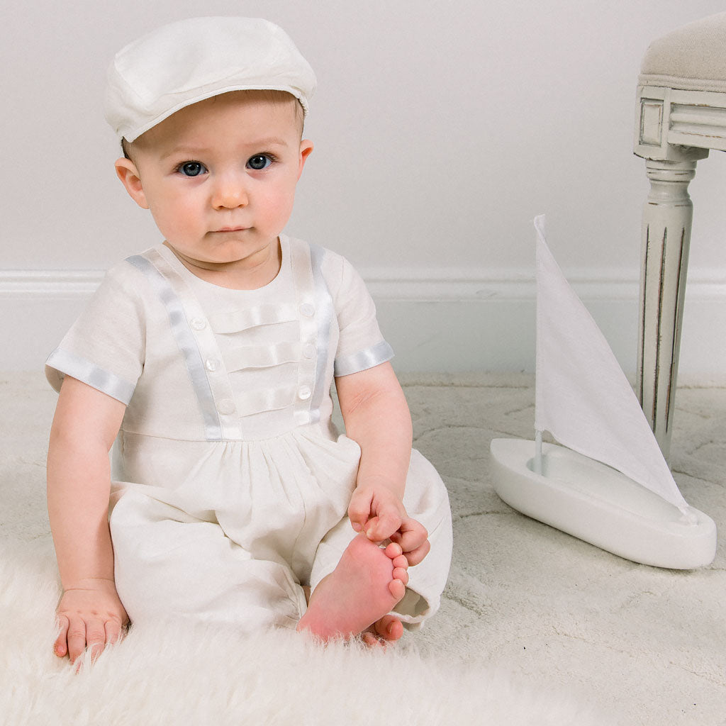 Owen Linen Romper – Baby Beau and Belle