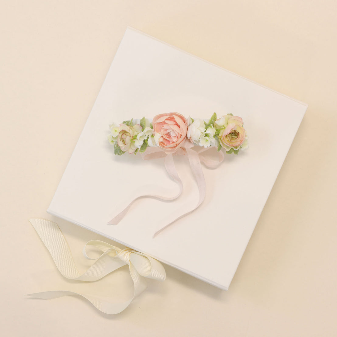 Peach Flower Headband
