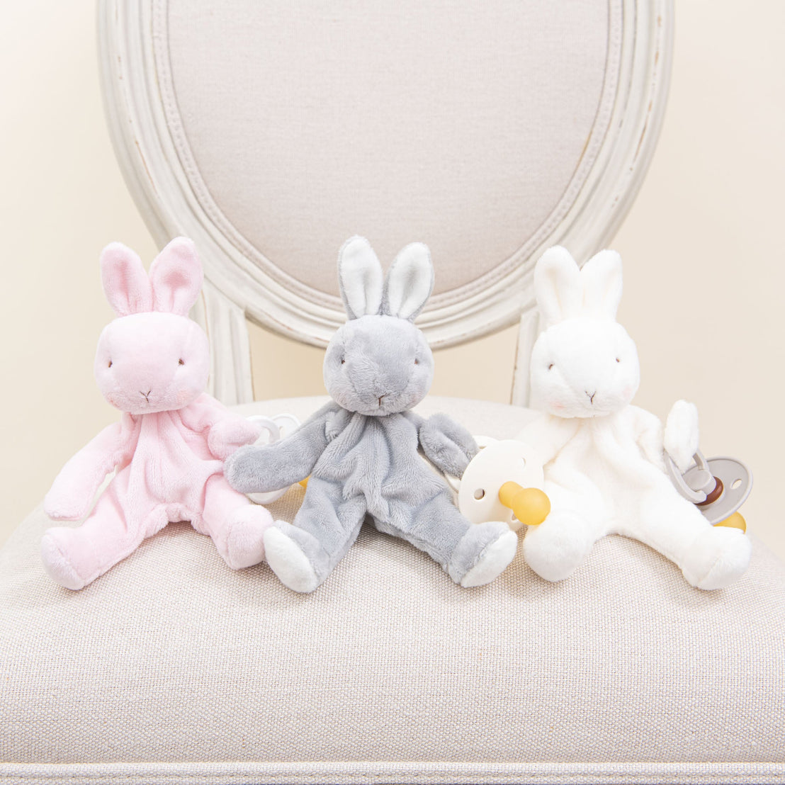 Grey Wee Silly Bunny | Pacifier Holder