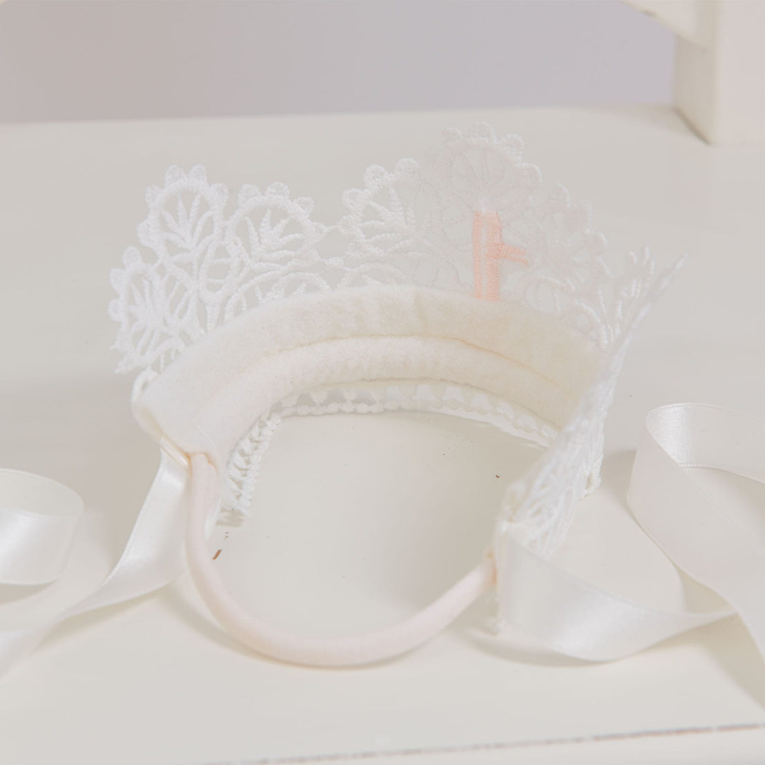 Lace and nylon crown for baby